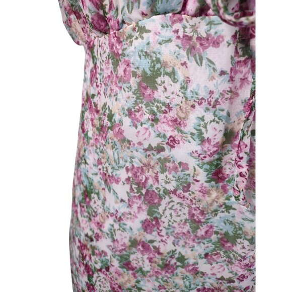 Angie Women's Maxi Floral Feminine Flowy Cottagecore Tiered Summer Dress Sz M - Picture 4 of 6